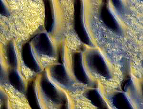 Марсианские дюны, ставшие стеклянными.