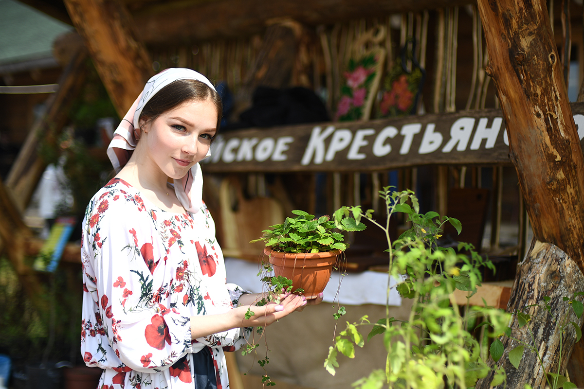 Еда без химии, валенки и платья в пол на модном показе: фоторепортаж с  «крестьянской ярмарки» у Германа Стерлигова - KP.RU