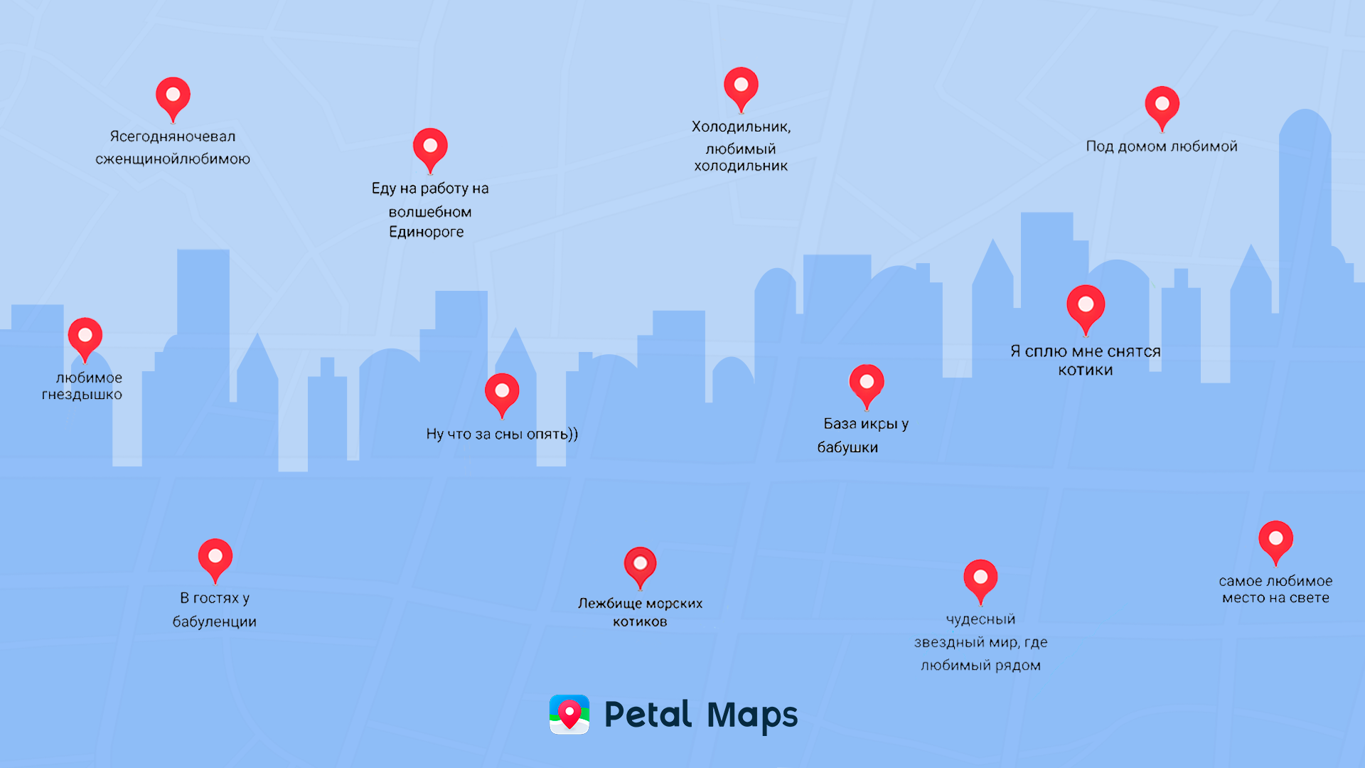 Лежбище морских котиков» - картографический сервис Petal Maps собрал самые  необычные отметки мест на картах - KP.RU