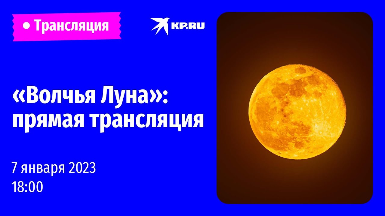 Волчья Луна 7 января 2023 года: прямая онлайн-трансляция - KP.RU